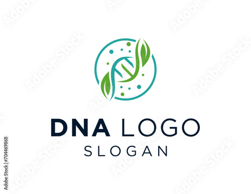 The logo design is about DNA and was created using the Corel Draw 2018 application with a white background.
