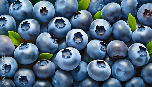 a collection of blueberries isolated on a background generative ai