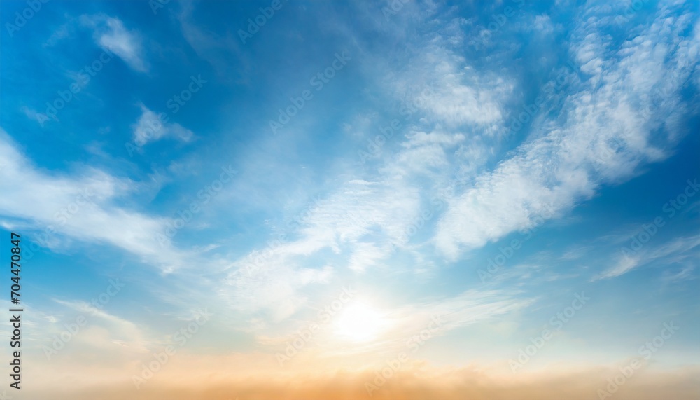 beautiful clouds with blue sky background with part of clear sky background nature weather cloud blue sky and sun sunrise and sunset concept sky texture mapping
