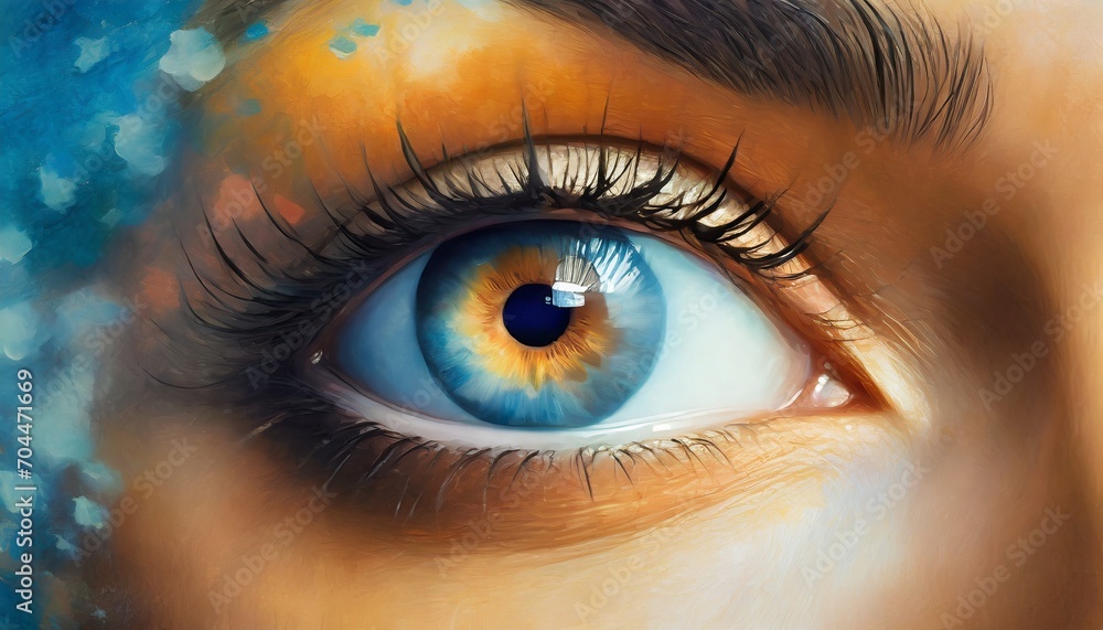 eye of the woman data privacy protection concept fantasy concept illustration painting