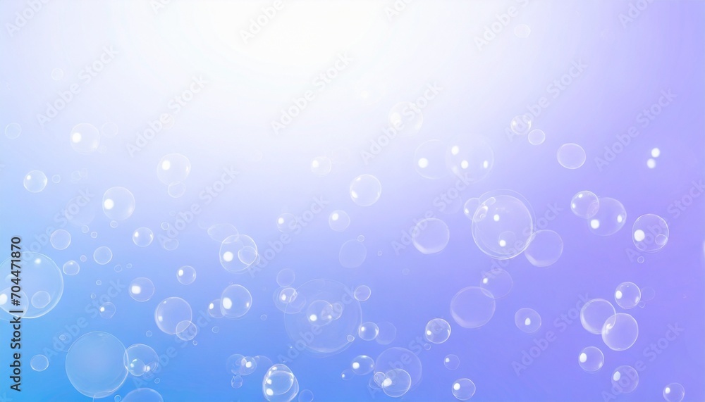 beautiful blue soap bubbles floating in the air white space abstract fun background blue gradient blurred background refreshing of soap suds bubbles water - obrazy, fototapety, plakaty 