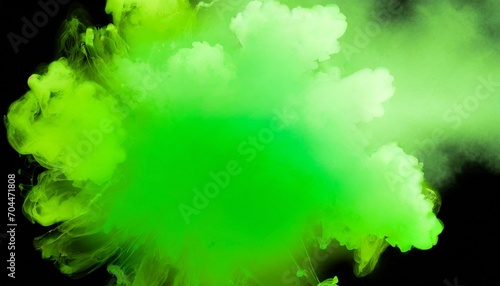 png abstract smoke green colors bang splash on backgrownd ink blot