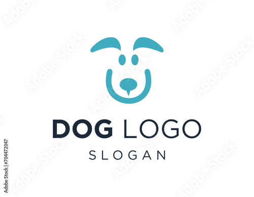 The logo design is about Dog and was created using the Corel Draw 2018 application with a white background.