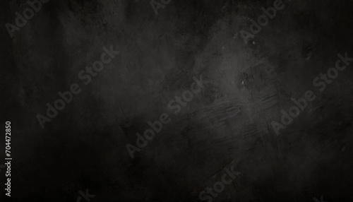 dark black scratched grunge wall background or texture