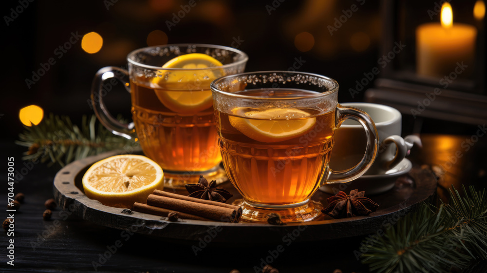 cup of tea with cinnamon sticks and lemon cup of tea with cinnamon sticks and lemon