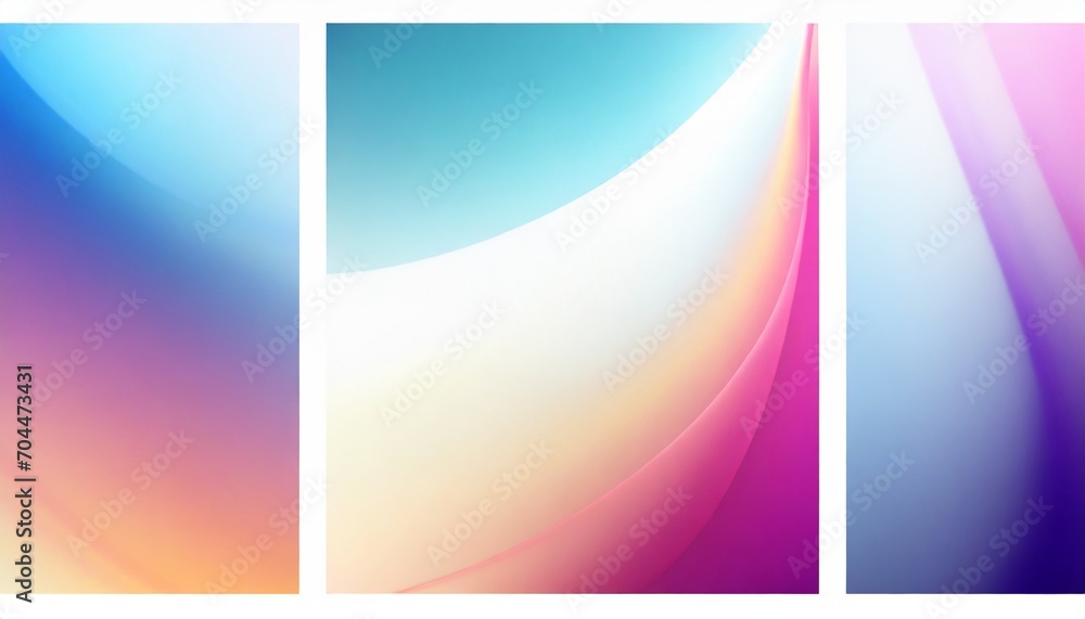 colorful fluid and wavy gradient mesh background template copy space set dynamic colour gradation flow backdrop design for poster banner flyer magazine cover brochure festival or event