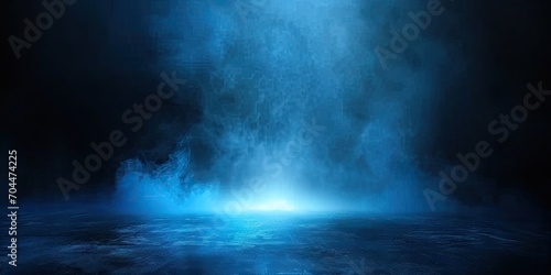 Ethereal nocturne. Intriguing fusion of dark and light capturing essence of mysterious night with abstract elements atmospheric fog and subtle glow ideal for mesmerizing background or creative design photo