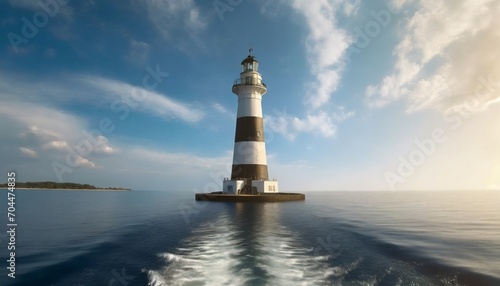 lighthouse from a boat at sea