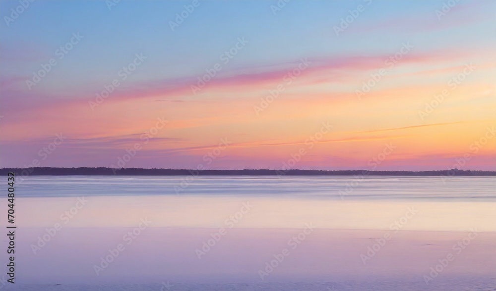 sunset over the sea pastel colours 