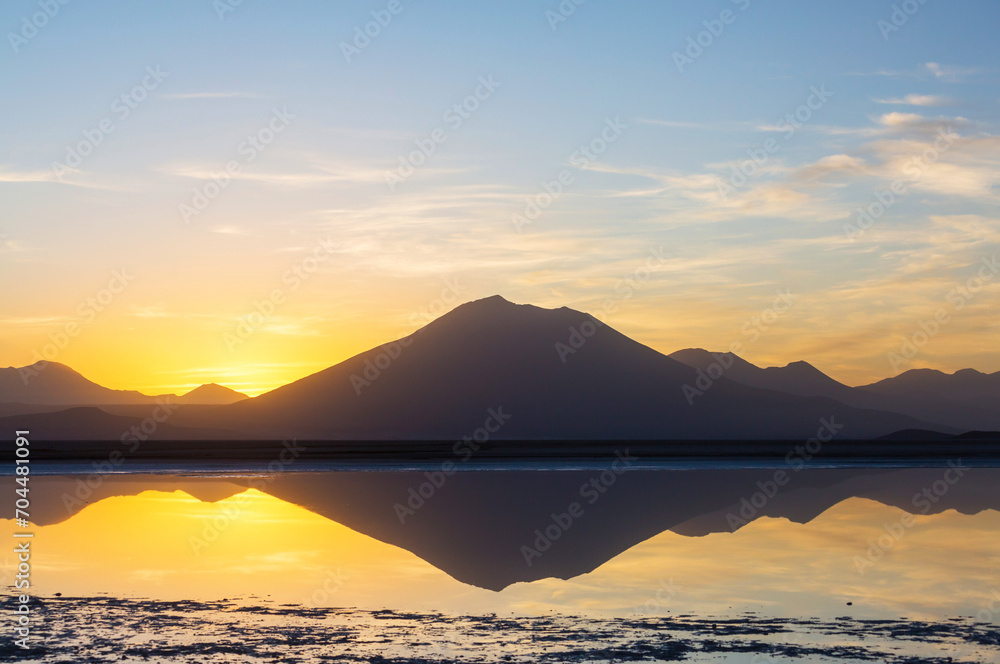Lake on sunrise