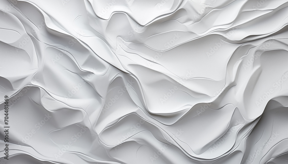 texture of crumpled white paper. Glued white paper poster texture background