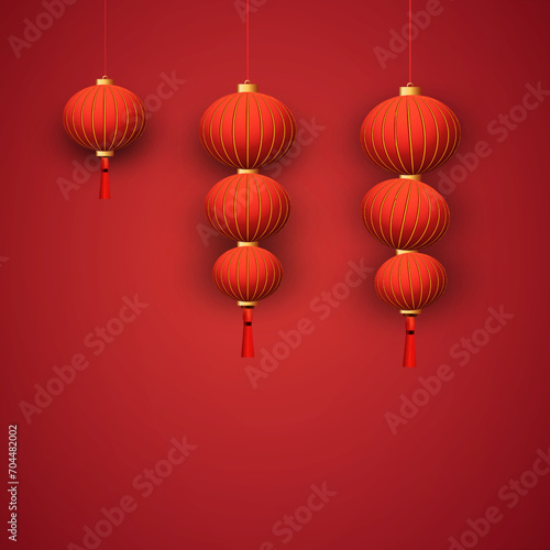 hanging Chinese lantern element. for happy new year, background