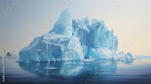 A Majestic Iceberg Floating in the Vast Ocean © cac_tus
