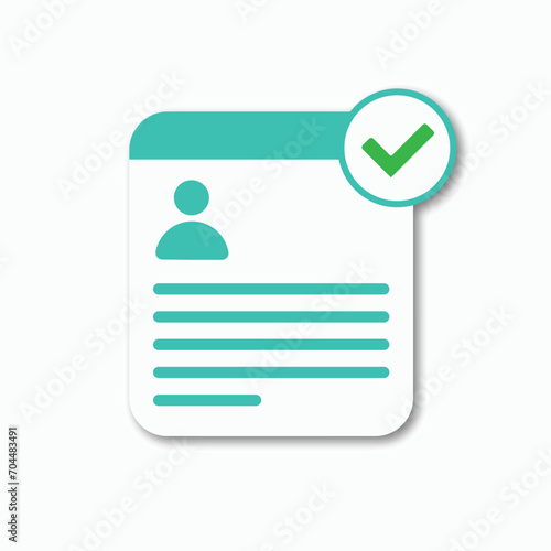 personal data information interface paper checklist vector