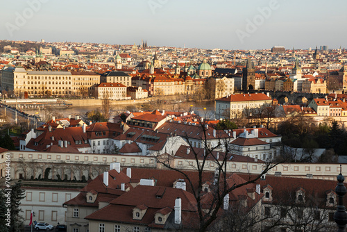 Paisaje con vista aérea de Praga, República Checa. photo