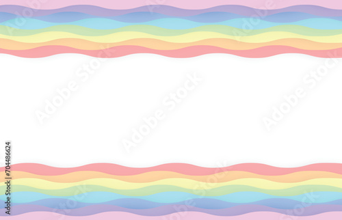 abstract rainbow paper cut-out background © wmparallelphoto