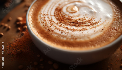 macro texture cappuccino