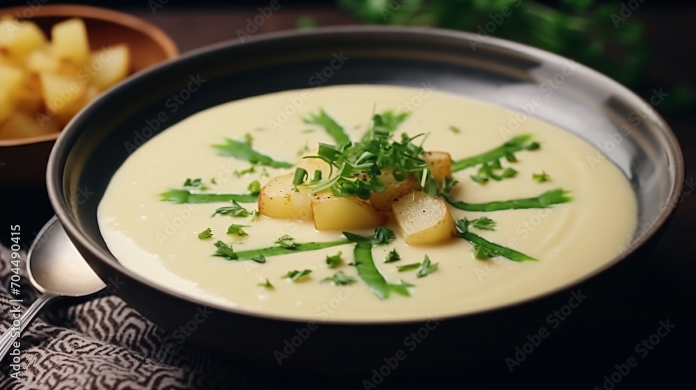 Potato and cauliflower cream soup Vegetarian