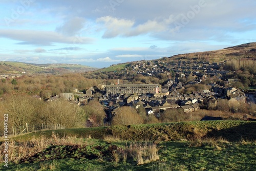 Marsden, West Yorkshire, from the west.