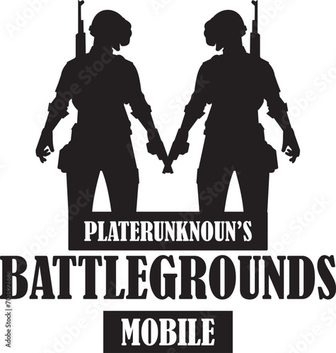 battleground logo design, pubg vector illustration