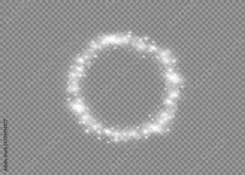 Curve light effect of white line. Light white Twirl. Abstract luxury white light vector flare semicircle and spark light effect