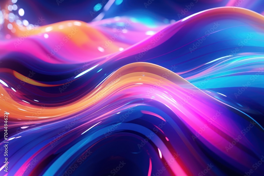 Colorful abstract waves with vibrant hues. Fluid background Colorful abstract waves with vibrant hues. Fluid background