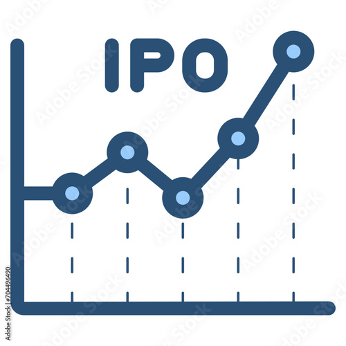 ipo stock graph icon