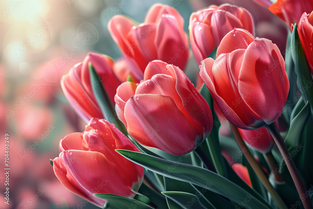 Beautiful background of tulips