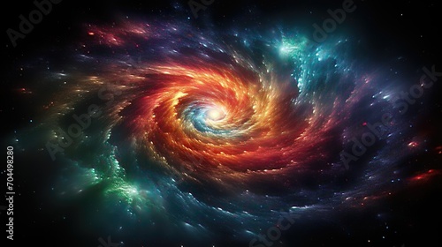 A Close-up of a Swirling Nebula with a Star-Filled Background © FantasyDreamArt