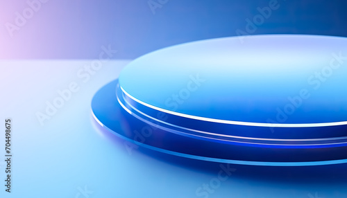 blue podium abstract background