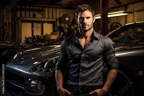 A well-known Caucasian mechanic in the elite upper echelons. With his impeccable looks, photo