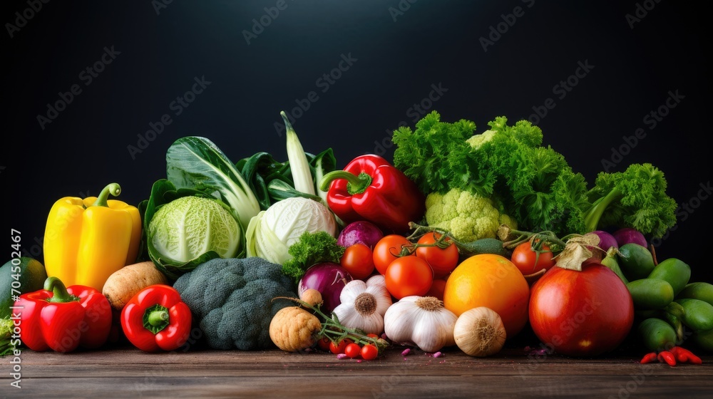 Photo of vegetables, fruits and vegetables, beautifully vivid, light background Photo of vegetables, fruits and vegetables, beautifully vivid, light background
