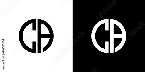 vector logo ca abstract combination of circles photo