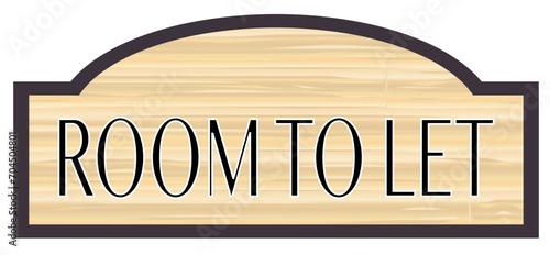 Foto Room To Let Wooden Sign