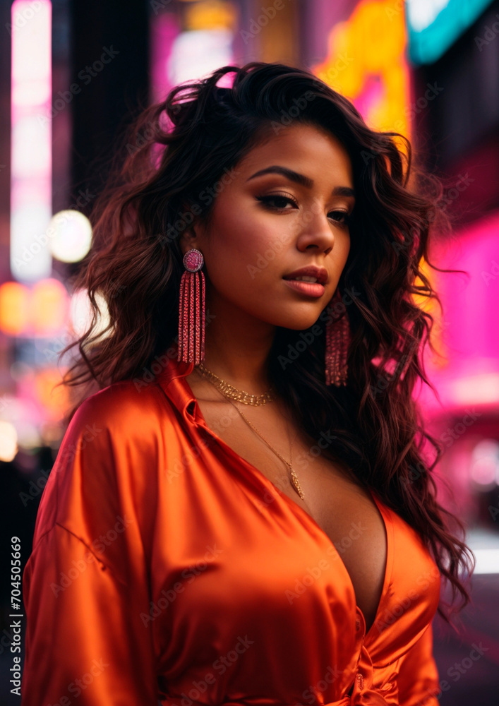 Latina: Neon, Vibrant Style, Urban Latina: Neon, Vibrant Style, Urban