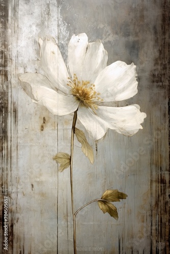 An Old Fashioned Painting of a White Flower © MdKamrul