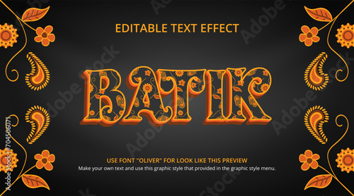 Editable Batik Text Effect