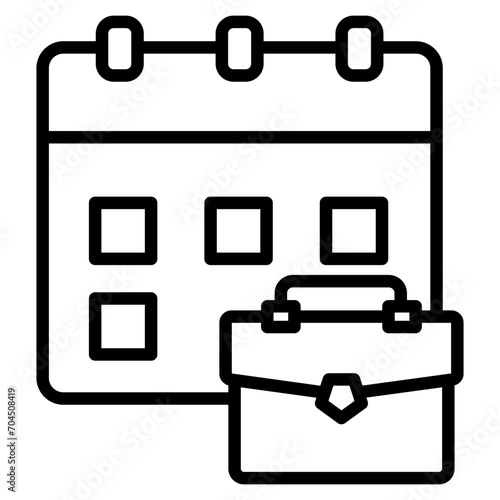 Work Schedule Icon Element For Design