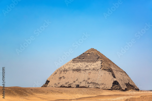 Beautiful view of the Bent Pyramid in Dahshur  Egypt