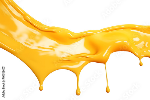 Melting cheese runs from top to bottom on white background.