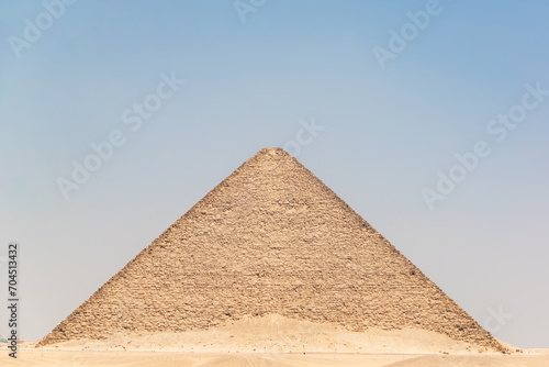 View of the imposing Red Pyramid in Dahshur  Egypt. It is the first true pyramid in Egypt