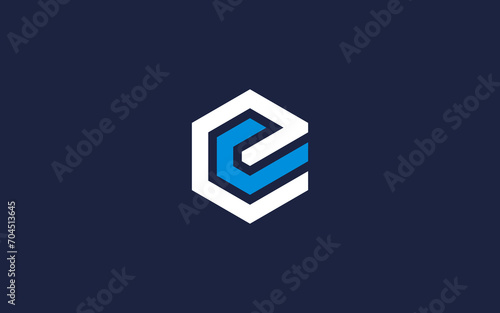 letter ec hexagon logo icon design vector design template inspiration