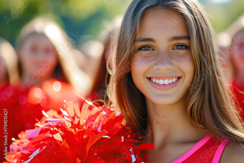 Young teenage girl cheerleader 