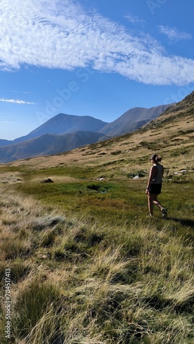 woman walking in the catalan pyrenees