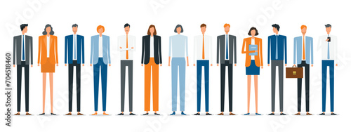 set group business people character design concept. team working partnership. flat vector illustration cartoon design  
