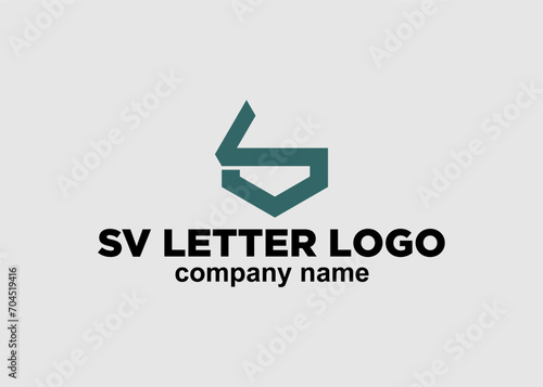 logo sv letter company name