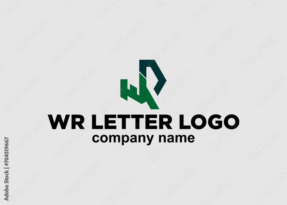 Fototapeta premium logo wr letter company name