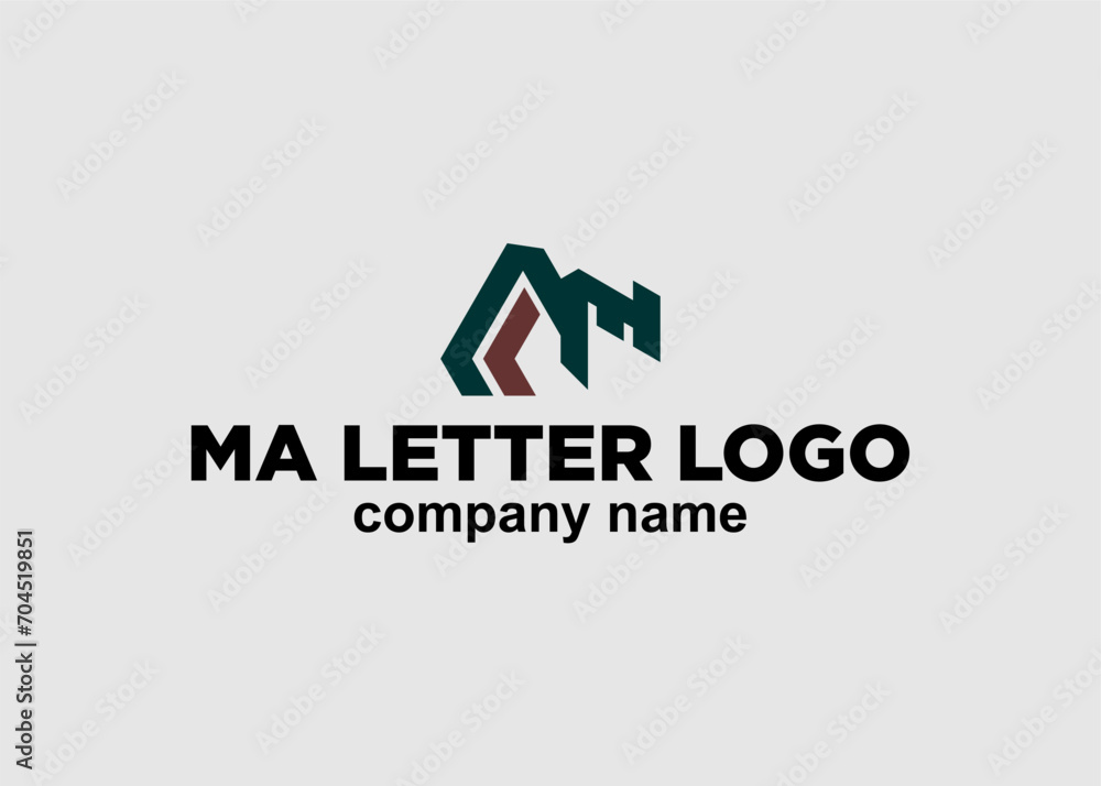 Fototapeta premium logo ma letter company name
