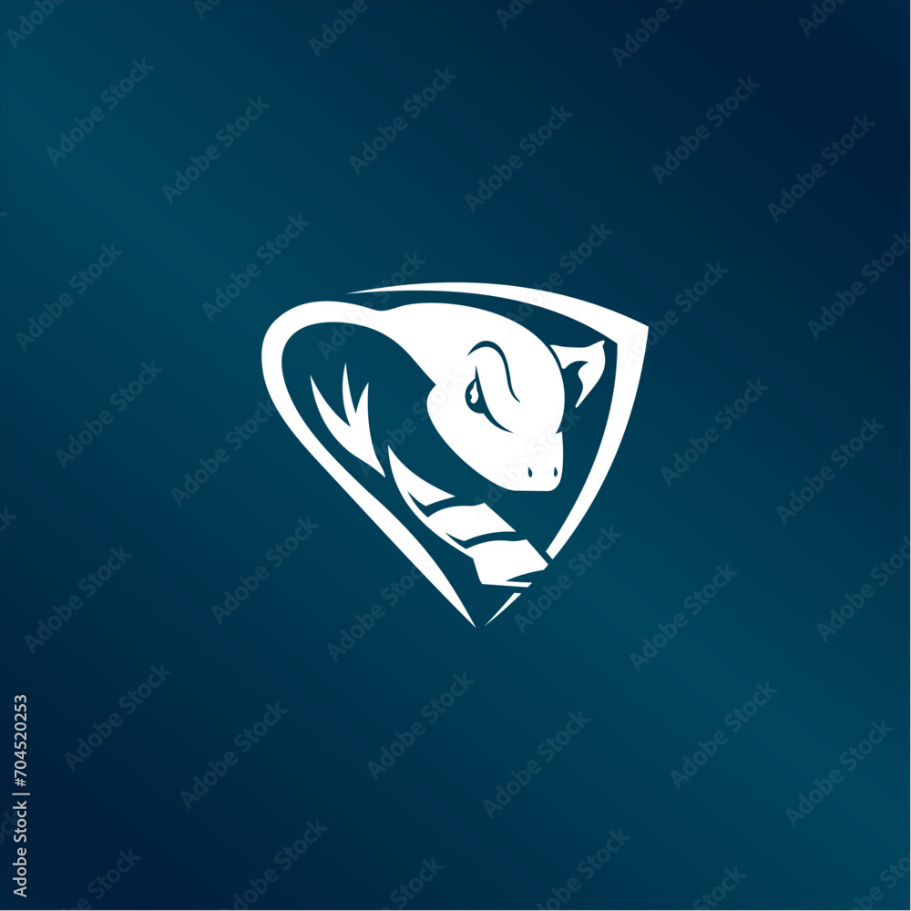 cobra snake shield logo icon design vector illustration cobra snake shield logo icon design vector illustration