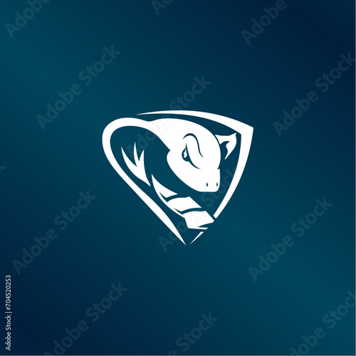 cobra snake shield logo icon design vector illustration